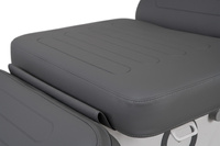 Fotel kosmetyczny WEELKO® B-LIGHT 502 elektryczny z ciemno szarą tapicerką i pilotem