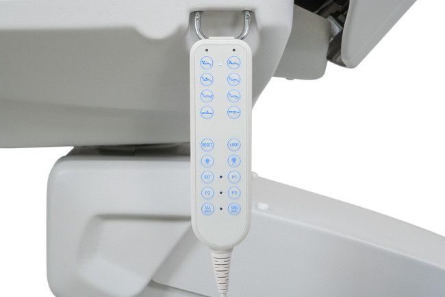 Fotel kosmetyczny WEELKO® MAXI COZY HT wysokiego unoszenia obrotowy 110° z ULTRA KOMFORTOWYM podgrzewanym materacem