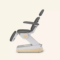 Fotel podologiczny NAGGURA® SWOP P3 UP podświetlany z podgrzewanym materacem i tapicerką Naggura® Skin | podnóżki regulowane góra-dół, przód-tył, na boki o 90° | 3 kolory | Fotel do pedicure wysokiego unoszenia