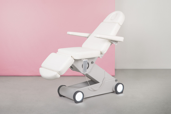 Fotel kosmetyczny WEELKO® B-LIGHT 502 elektryczny z pilotem i podświetleniem LED