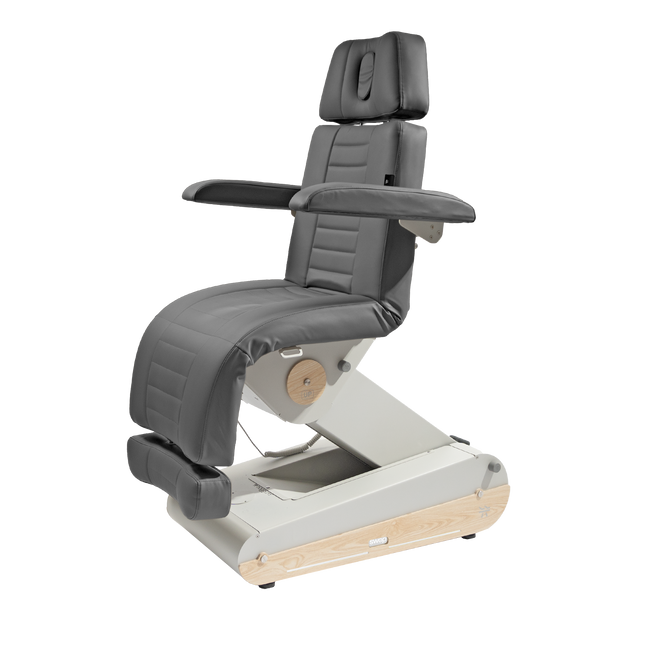 Fotel kosmetyczny NAGGURA® SWOP B4 UP GR z podgrzewanym materacem i tapicerką SOFT PU NAGGURA® SKIN odporną na wirusy, plamy i UV | 3 kolory 