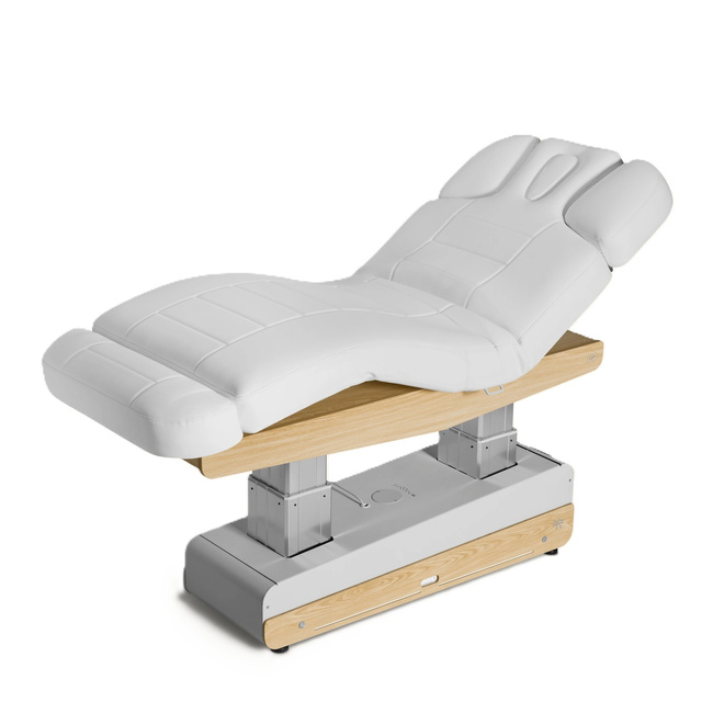 Łóżko kosmetyczne SPA NAGGURA® SWOP S4 GR z podgrzewaniem, tapicerką SOFT PU i podłokietnikami TwinLift®  | gruby i szeroki materac z pianką MEMORY