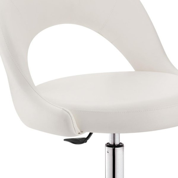 Taboret kosmetyczny ARTECNO® ZENITH z białą tapicerką