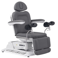 Fotel kosmetyczny WEELKO® SIMUS GYN PLUS obrotowy 110° z podpórkami ginekologicznymi, pełno ruchomym zagłówkiem i sterowaniem nożnym