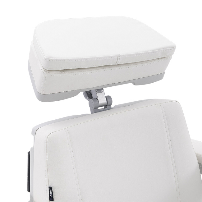 Fotel kosmetyczny WEELKO® NUUNA® CARE 4 PLUS obrotowy 180° z pełno ruchomym zagłówkiem i podświetleniem | bez lub z podgrzewanym materacem