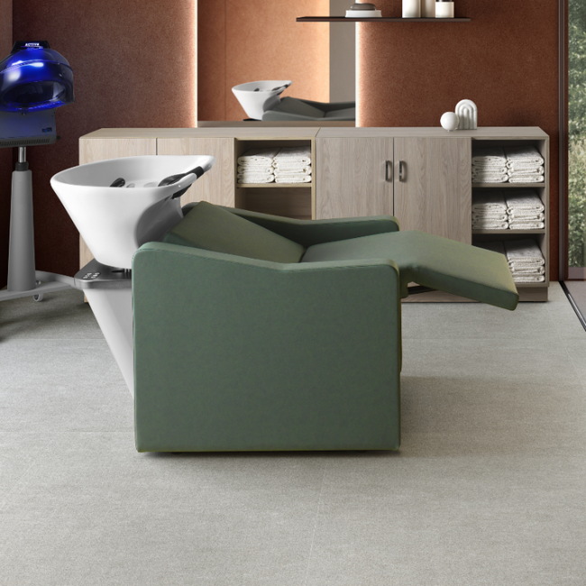 Myjnia fryzjerska ARTECNO® OLIMPO AIR MASSAGE - HEAD SPA z masażem powietrznym, wodospadem dla włosów i elektrycznie wysuwanym podnóżkiem