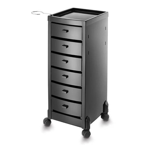 Wózek fryzjerski ARTECNO® METEX z uchwytem na suszarkę i ręcznik