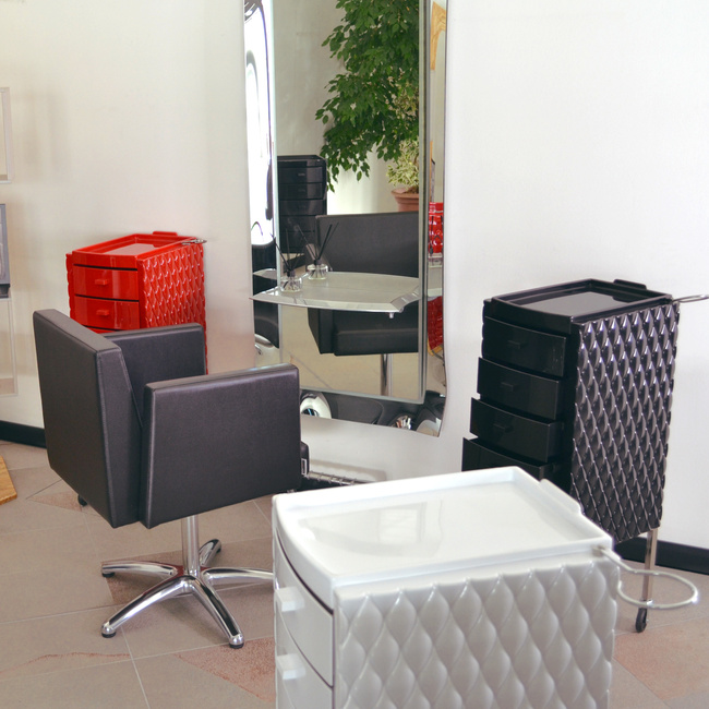 Pomocnik fryzjerski ARTECNO® DECORI z uchwytem na suszarkę | ABS + STAL CHROMOWANA