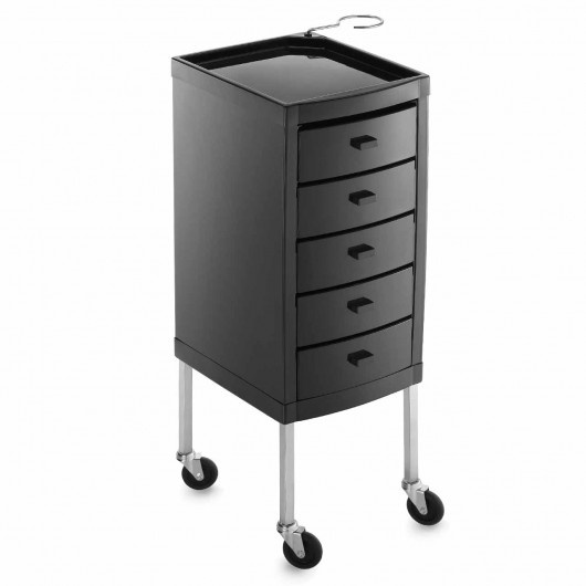 Stolik fryzjerski ARTECNO® RIALTO | Pomocnik fryzjerski z uchwytem na suszarkę na kółkach