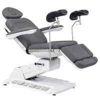 Fotel kosmetyczny WEELKO® SIMUS GYN PLUS obrotowy 110° z podpórkami ginekologicznymi, pełno ruchomym zagłówkiem i sterowaniem nożnym