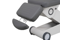 Fotel kosmetyczny WEELKO® B-LIGHT 502 elektryczny z ciemno szarą tapicerką i pilotem