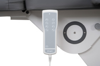 Fotel kosmetyczny WEELKO® B-LIGHT 502 elektryczny z ciemno szarą tapicerką i pilotem