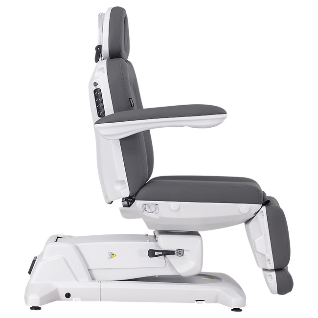 Fotel kosmetyczny WEELKO® SIMUS obrotowy 110° z podpórkami ginekologicznymi i pełno ruchomym zagłówkiem i sterowaniem nożnym