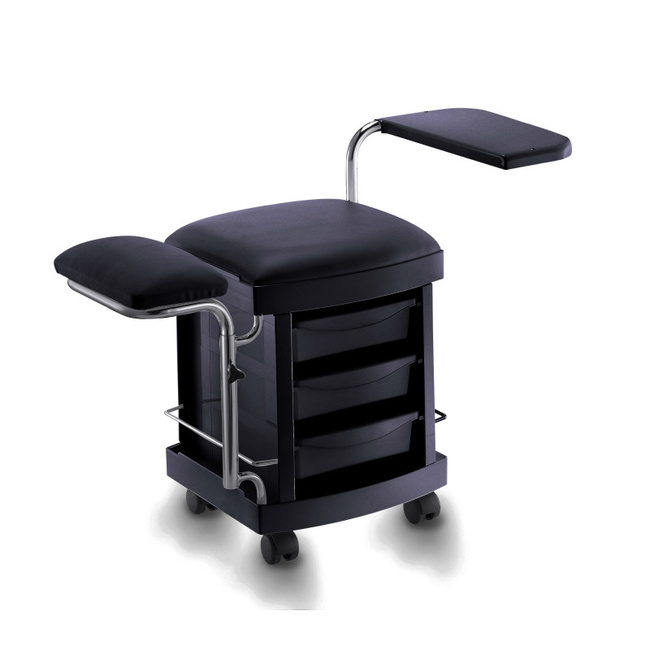 Taboret kosmetyczny ARTECNO® PEDI MASTER | Pomocnik kosmetyczny z szufladami do manicure i pedicure