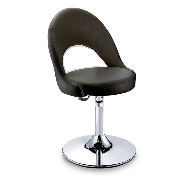 Taboret kosmetyczny ARTECNO® ZENITH z czarną tapicerką