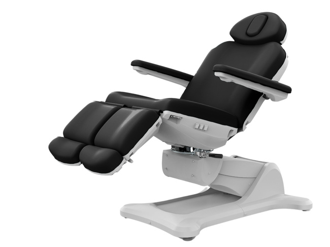 Fotel do pedicure MEDIZIO EDERA E3 z pilotem i podgrzewanym materacem | tapicerka GRAVEL