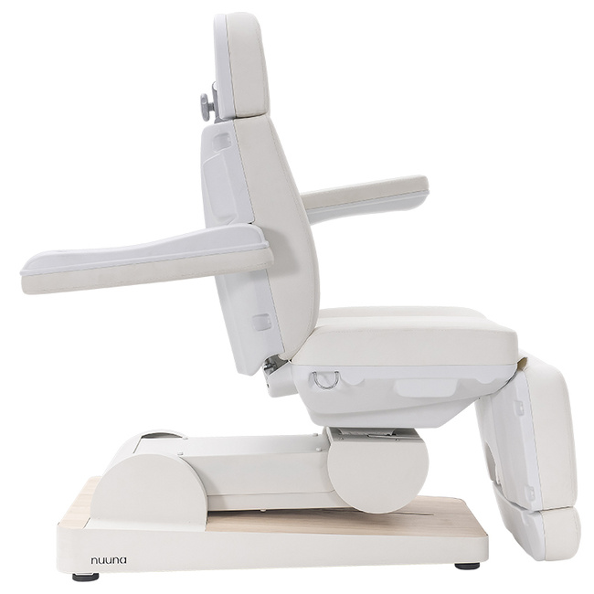 Fotel kosmetyczny WEELKO® NUUNA® CARE 4 z pełno ruchomym zagłówkiem i podświetlaną podstawą