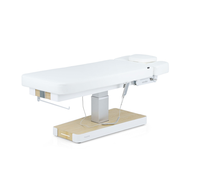 Łóżko kosmetyczne SPA WEELKO® NUUNA® FEEL 3 z podgrzewanym materacem, sterowana ekranem dotykowym, pilotem ręcznym i nożnym