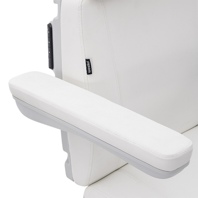 Fotel kosmetyczny WEELKO® NUUNA® CARE 4 PLUS obrotowy 180° z pełno ruchomym zagłówkiem i podświetleniem | bez lub z podgrzewanym materacem